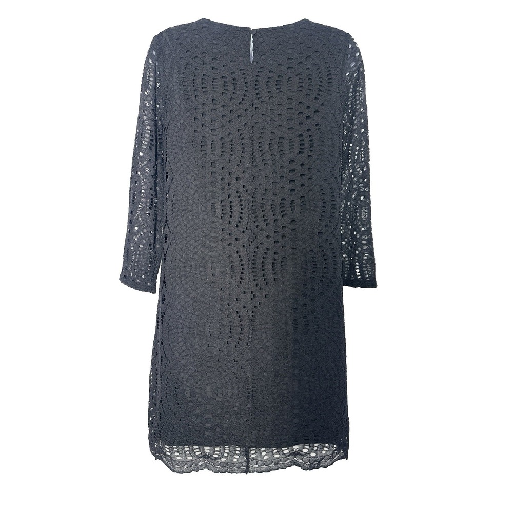 J.Crew Factory Black Lace Mini Shift Dress Women's Sz: 0 - Picture 5 of 5